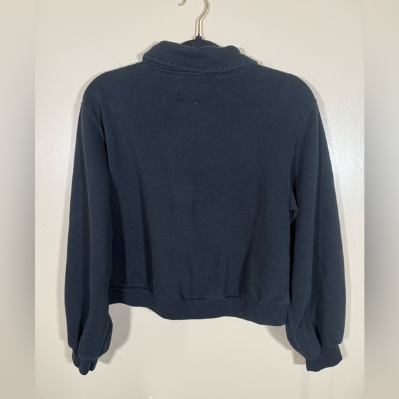 Abercrombie & Fitch Soft collection turtleneck cropped sweatshirt Black - Picture 2 of 6